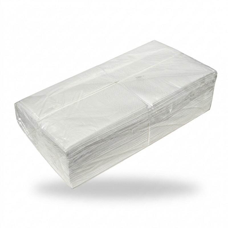 Servetele de masa albe impaturite 2 straturi din celuloza 33x33 cm 200 buc Adison